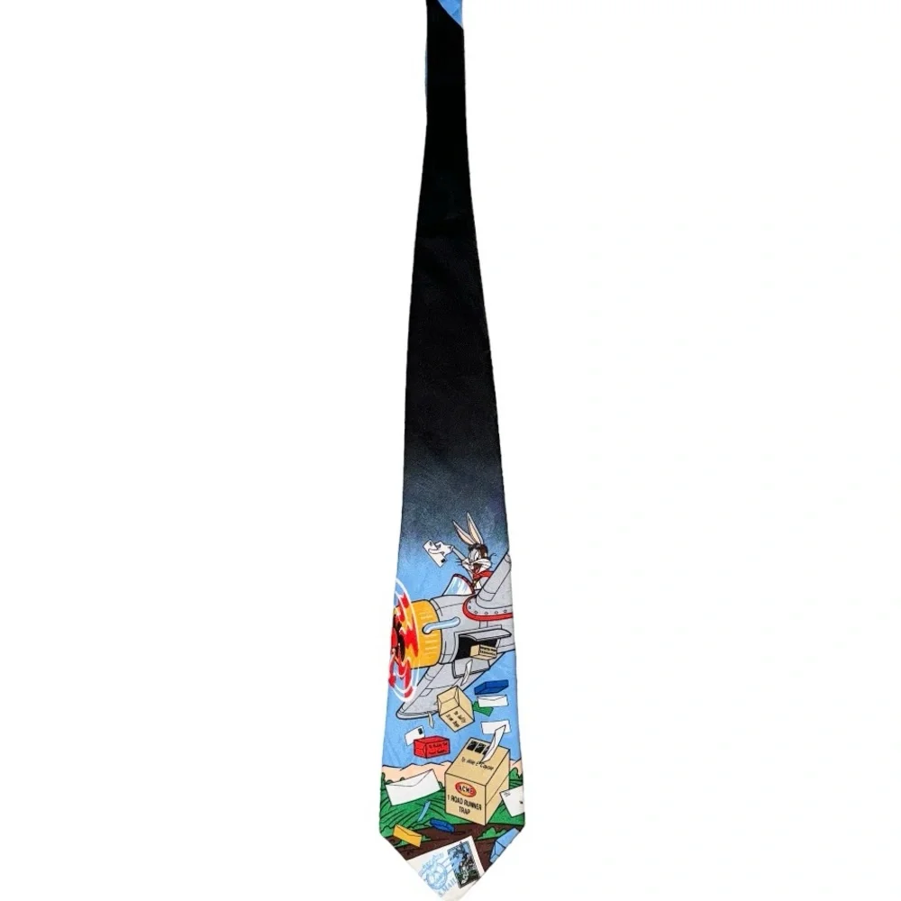 Vintage Set of Two Men’s Ties Mickey Mouse and Bugs Bunny - Picture 2 of 11